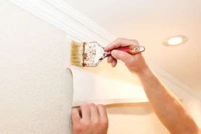 Pose de papier peint à Villard — revêtements muraux et toiles de verre